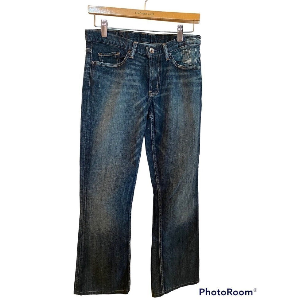 X2 Denim Laboratory Dark Wash Jeans Sz.4 Long Flare Leg